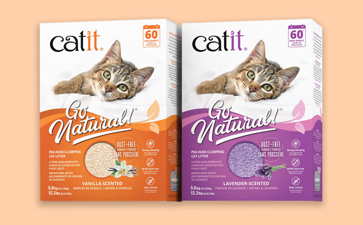 Litière agglomérante Go Natural à base de bois pour chats