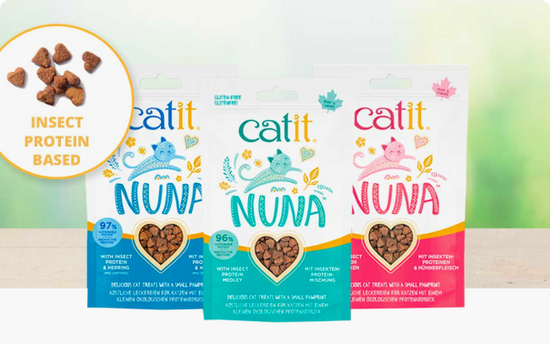 Insect protein based cat treats lineup 